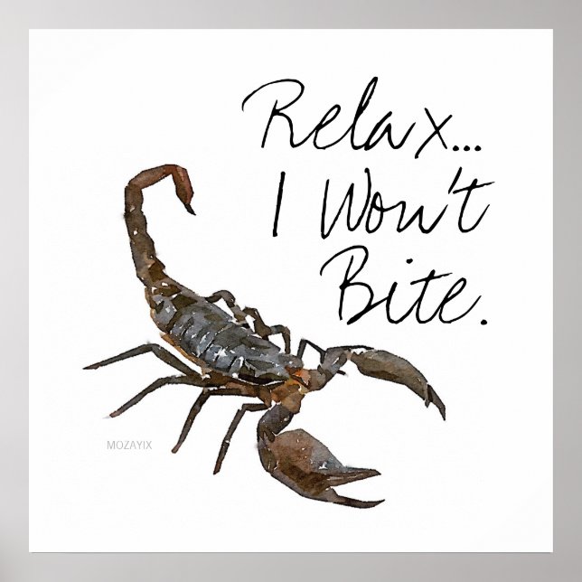 Scorpion "Relax... I Won't Bite" Poster (Devant)