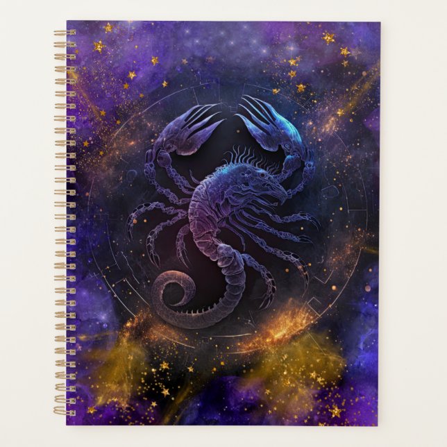 Scorpion Signe du zodiaque Dessin à l'aquarelle (Devant)