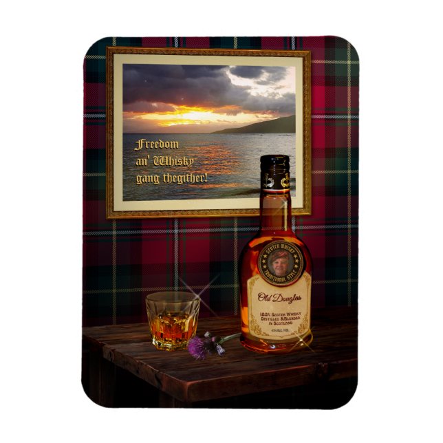 Scotch Whisky Magnet avec votre texte et votre ima (Vertical)