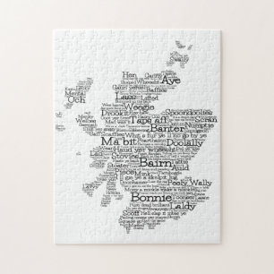 Scotish Slang Word Map Jigsaw Puzzle