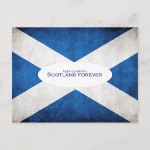 Scotland Forever Alba Gu Brath Flag Carte postale