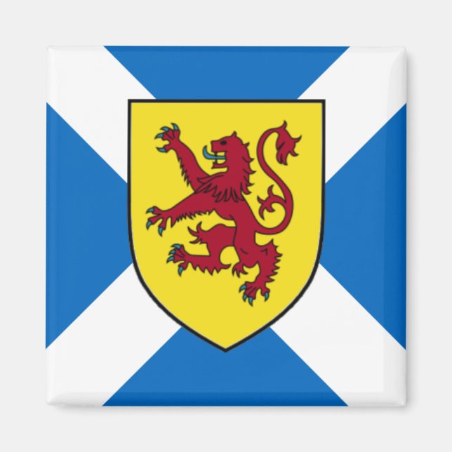 Scotland Magnet - Cross & Lion (Devant)