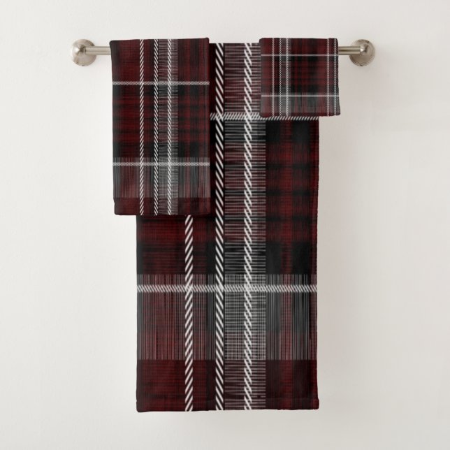 Scotland Tartan Burgundy Grey Plaid Celtic (En situation)