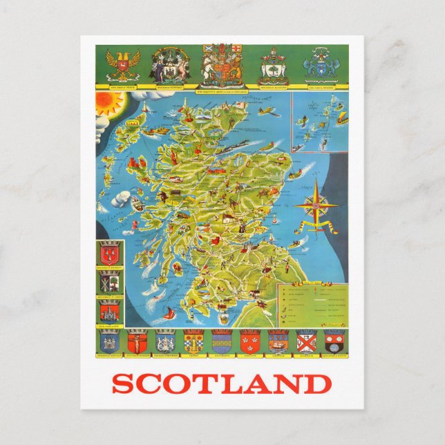 Scotland vintage travel Carte postale (Devant)