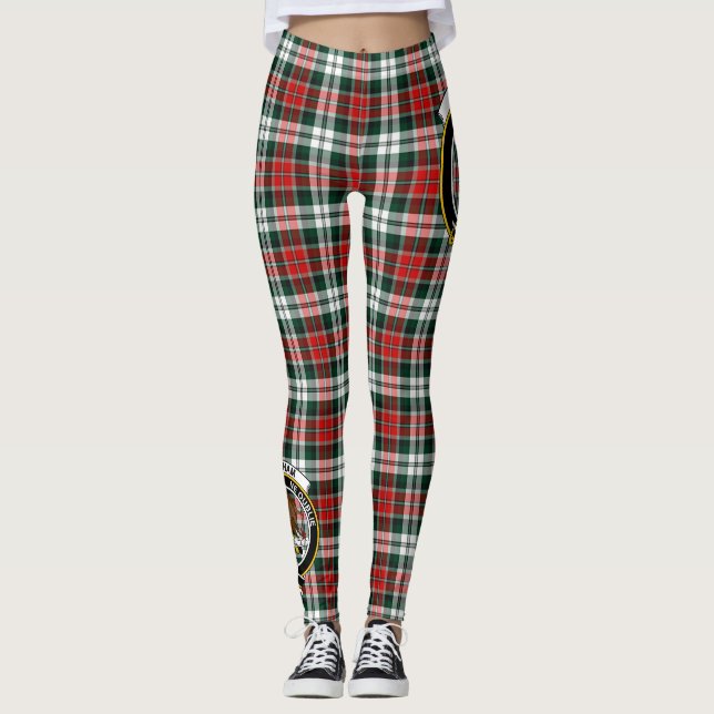 Scotstee Clan Graham Crest Tartan Femmes Leggings (Devant)
