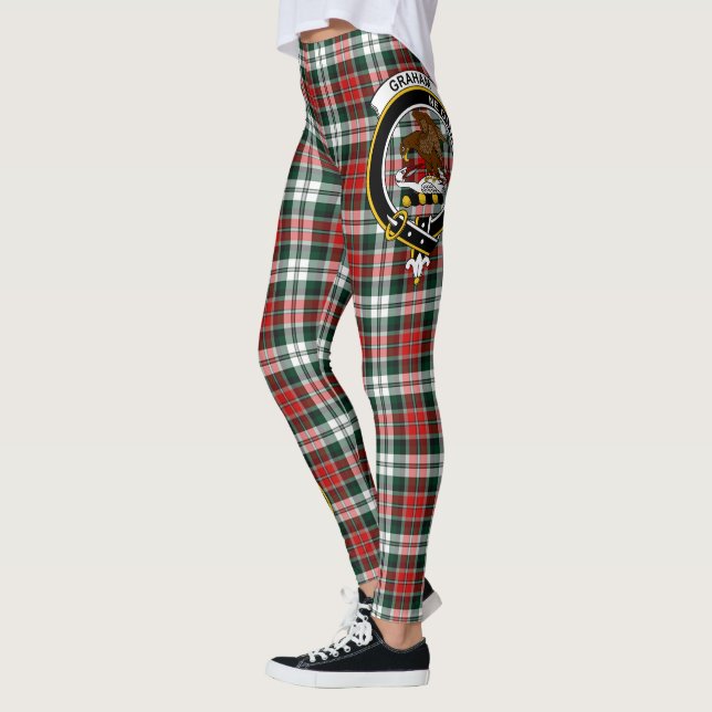 Scotstee Clan Graham Crest Tartan Femmes Leggings (Gauche)