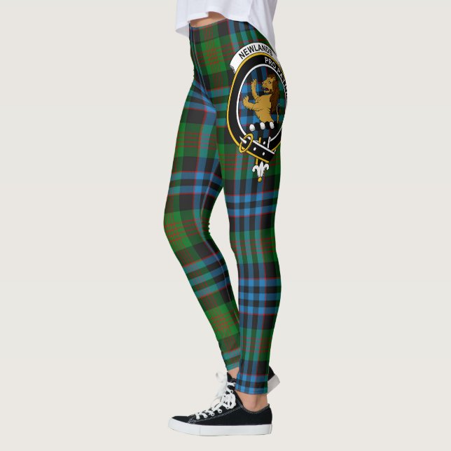 Scotstee Clan Newlands Crest Tartan Femmes Legging (Gauche)