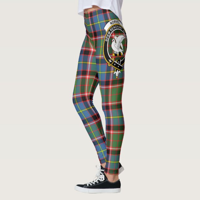 Scotstee Clan Norvel Crest Tartan Femmes Leggings (Gauche)