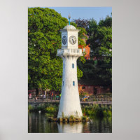 Scott Monument - Roath Park Lake, Cardiff Poster