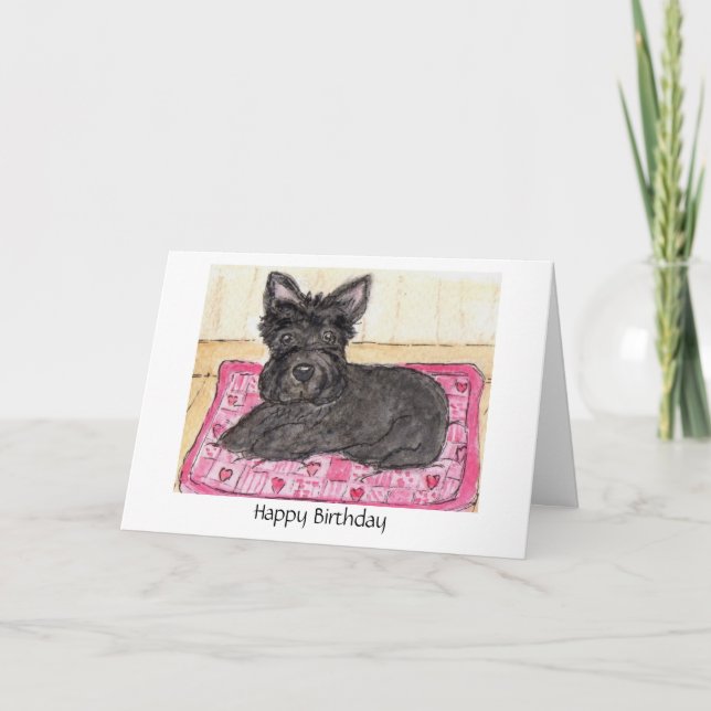 Scottie Dog art Carte d'anniversaire Scottie (Devant)