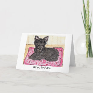 Scottie Dog art Carte d'anniversaire Scottie terri