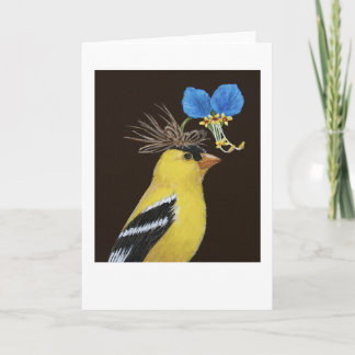 Scottie la carte de voeux goldfinch