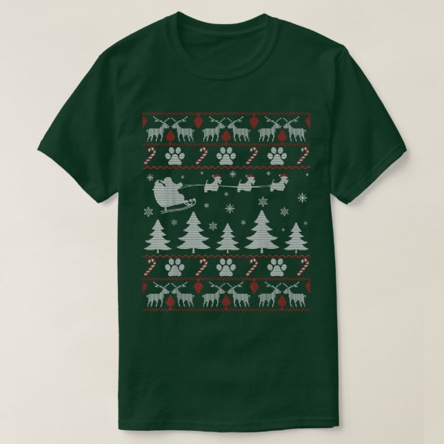 Scottie mignon chien de Noël moche Sweat pour chie (Design devant)