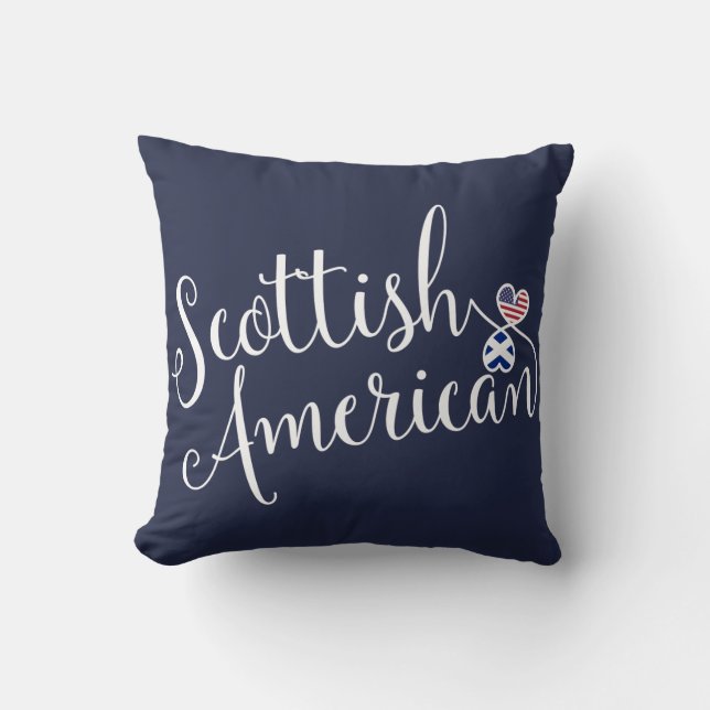Scottish American Entwins Hearts Jeter Coussin (Recto)