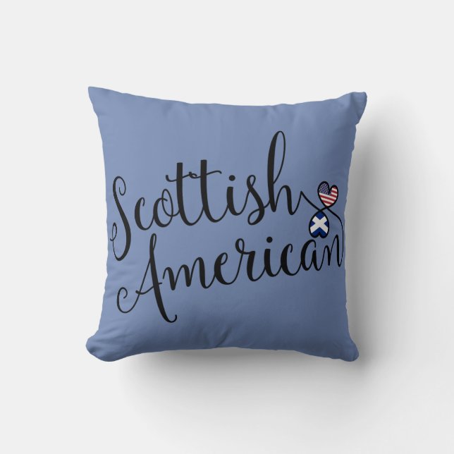 Scottish American Entwins Hearts Jeter Coussin (Recto)