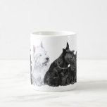 Scottish and West Highland White Terrier Mug<br><div class="desc">Créé à partir de mon tableau original Scottish and West Highland White Terriers sur une tasse. Collectez plusieurs designs pour créer un ensemble merveilleux et unique. Il y a une douzaine de différents types de mugs à choisir ! Arooo ! Scotties Rule ! !</div>