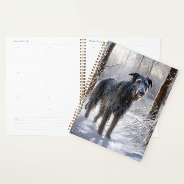 Scottish Deerhound Laissez-le neiger Noël (Devant avec enveloppe)