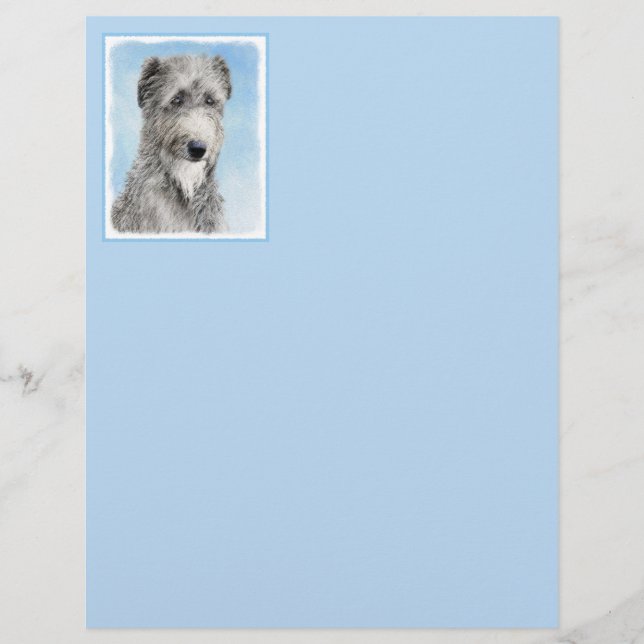 Scottish Deerhound Peinture - Cute Original Chien  (Devant)