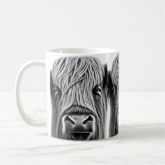Scottish Highland Cow Print Coffee Mug