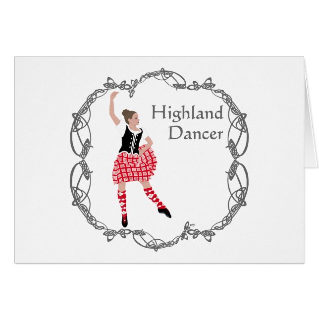 Scottish Highland Dancer Celtic Knotwork Rouge (Devant horizontal)