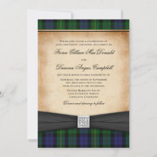 Scottish MacBride Tartan Faire-part de mariage