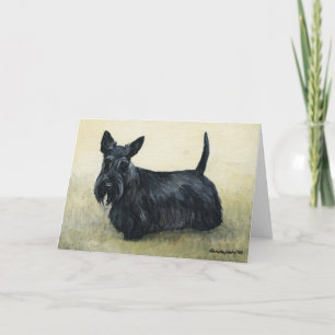 "Scottish Terrier" Chien Art Blank Carte pour note
