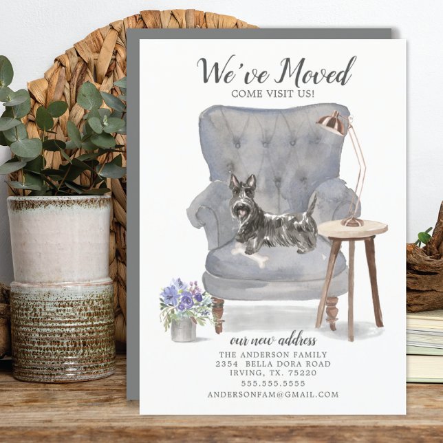 Scottish Terrier Nous avons déménagé Faire-part (Créateur téléchargé)