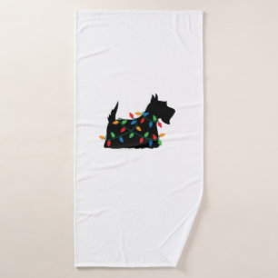 Scottish Terrier Scottie Chien Noël Lumières Cadea