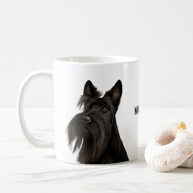 Scottish Terrier (Scotty Dog) Mug de café (Avec donut)