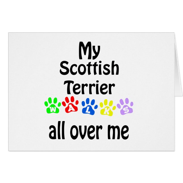 Scottish Terrier Walks Design (Devant horizontal)