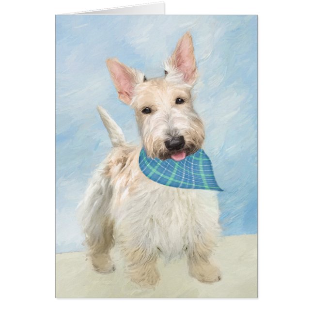 Scottish Terrier Wheaten Dog Painting Art original (Devant)