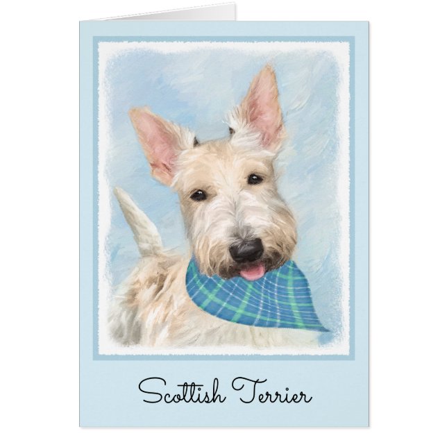 Scottish Terrier Wheaten Dog Painting Art original (Devant)