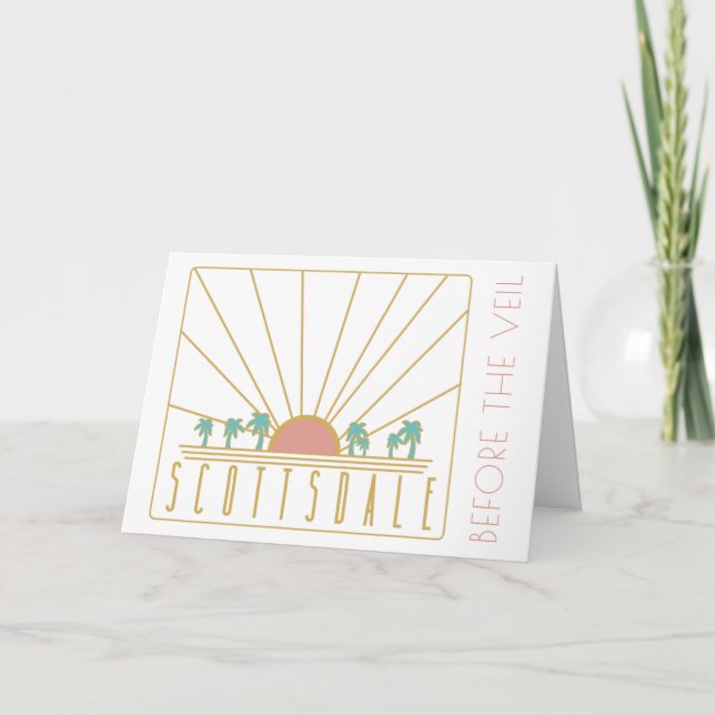 Scottsdale Bachelorette Invitation avec Itinéraire (Devant)