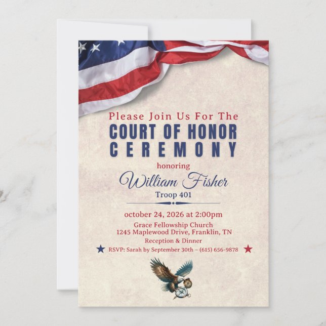 Scout Achievement Ceremony Invitation (Devant)