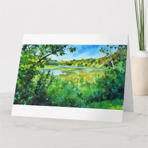 Scout Lake au printemps, Greendale, WI carte de no