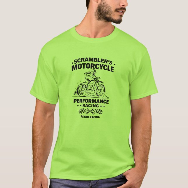 Scramblers Motorcycle Performance Racing T-Shirt (Devant)