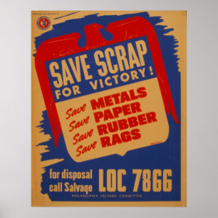 Scrap Salvage WPA Vintage Poster