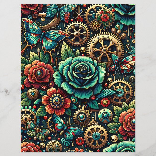 Scrapbook à double face à thème Steampunk (Devant)