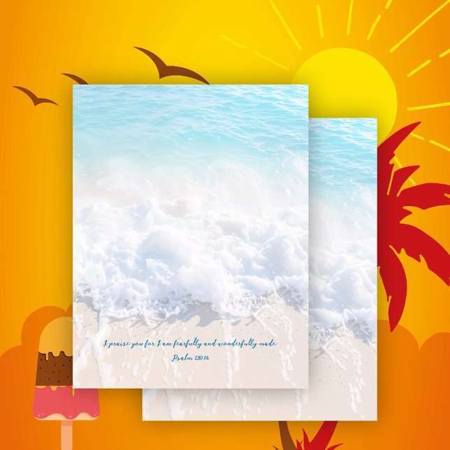 Scrapbook Sea Foam Blue Ocean Custom Paper (Créateur téléchargé)