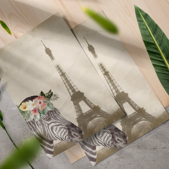 Scrapbook Zebra & Tour Eiffel (Créateur téléchargé)