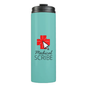 Scribe Médicale Bouteille d'eau isolée