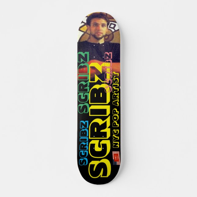 SCRIBZ  NYC POP ARTIST 7 3/4" Skateboard Deck (Devant)