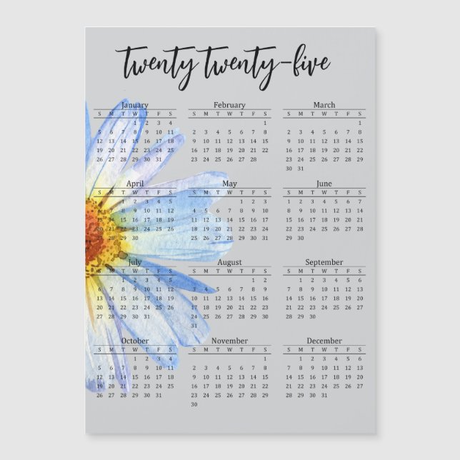 Script Annuel 2025 Calendrier Daisy (Devant)