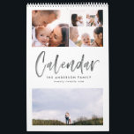 Script aquarelle moderne multi photo calendrier<br><div class="desc">Script aquarelle moderne multi calendrier photo. Le calendrier familial parfait pour vous-même ou en cadeau.</div>