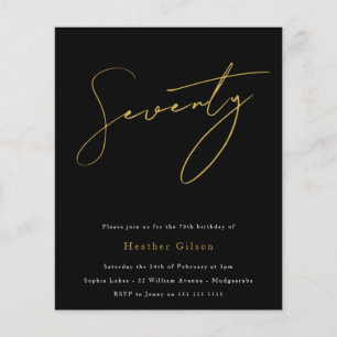 Script Black & Gold Budget 70e anniversaire Invita