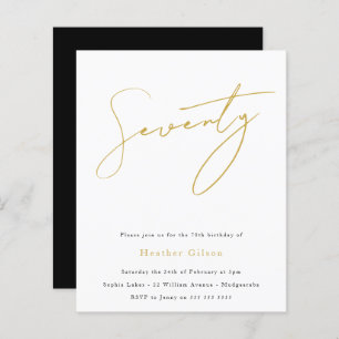 Script Black & Gold Budget 70e anniversaire Invita