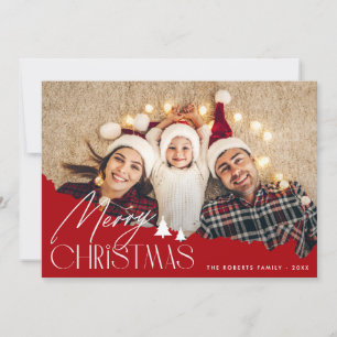 script blanc festif joyeux carte photo de noël