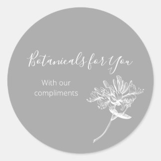 Script botanique moderne et Sticker à sucettes de