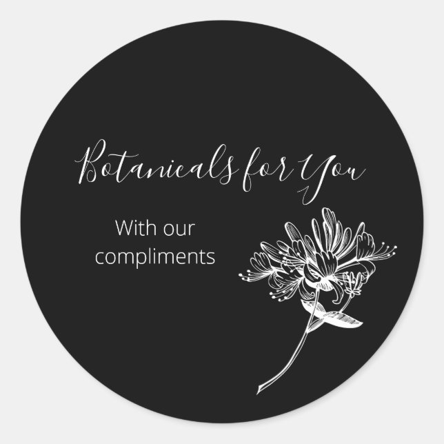 Script botanique moderne et Sticker à sucettes de  (Devant)