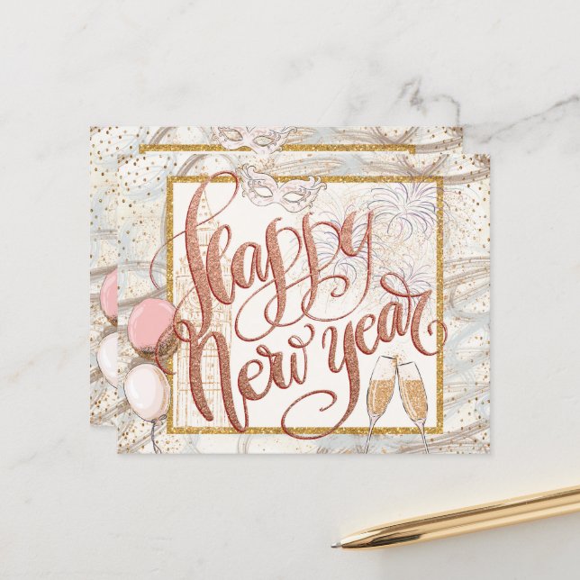 Script BUDGET Champagne Ballons Bonne année (Devant/Arrière en situation)